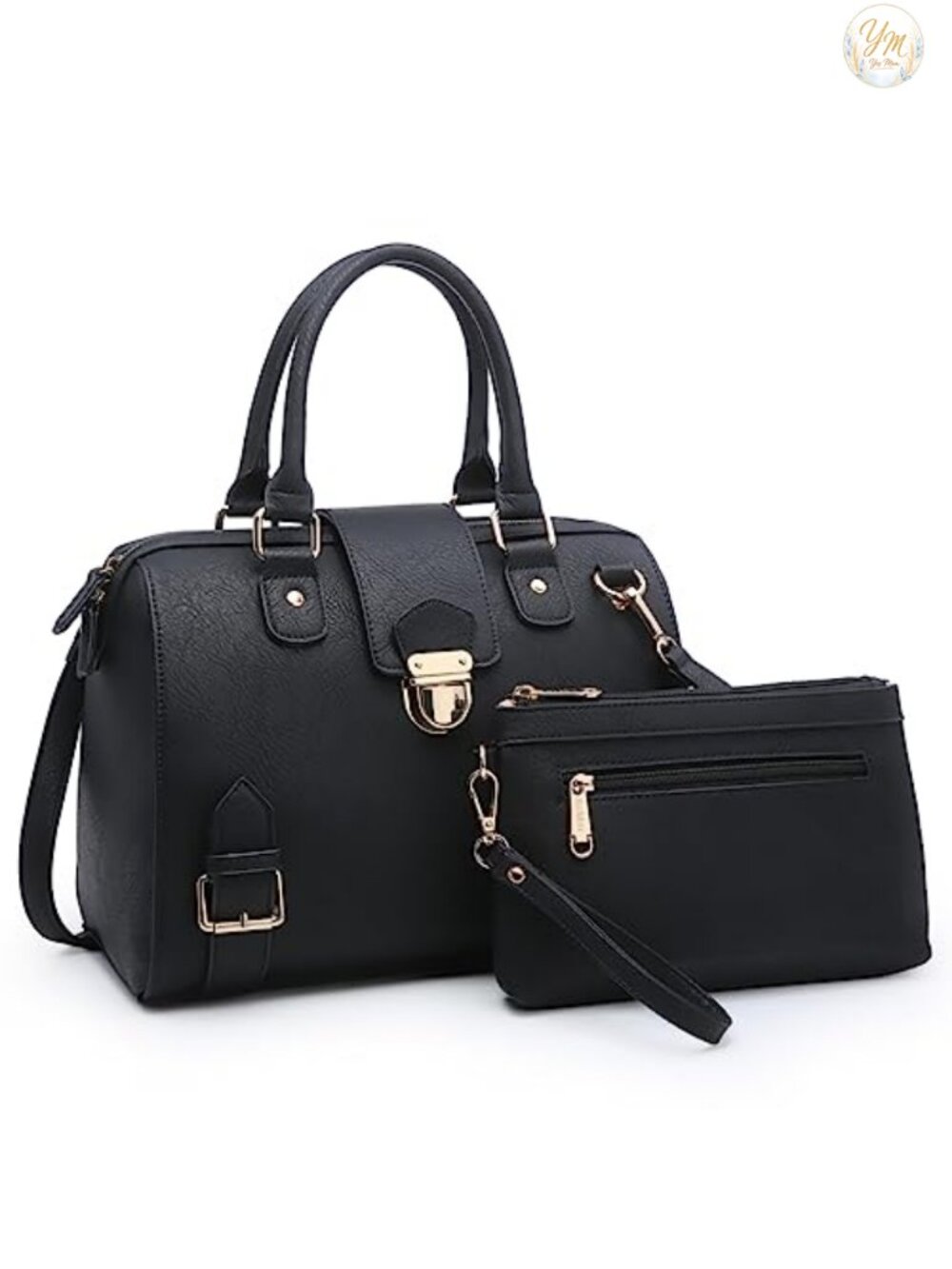 Women's Vegan Leather Satchel Purse Top Handle Work Tote Handbag